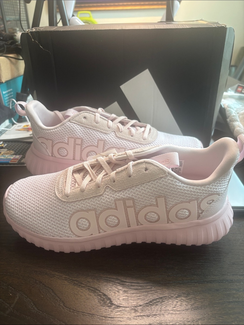 adidas Light Pink Mesh Athletic Sneakers
